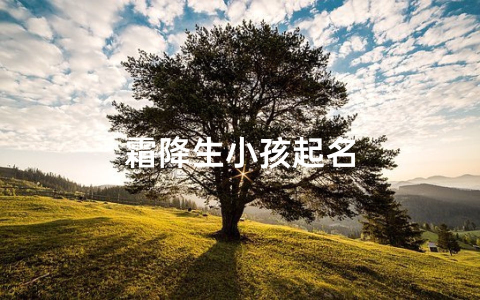 霜降生小孩起名