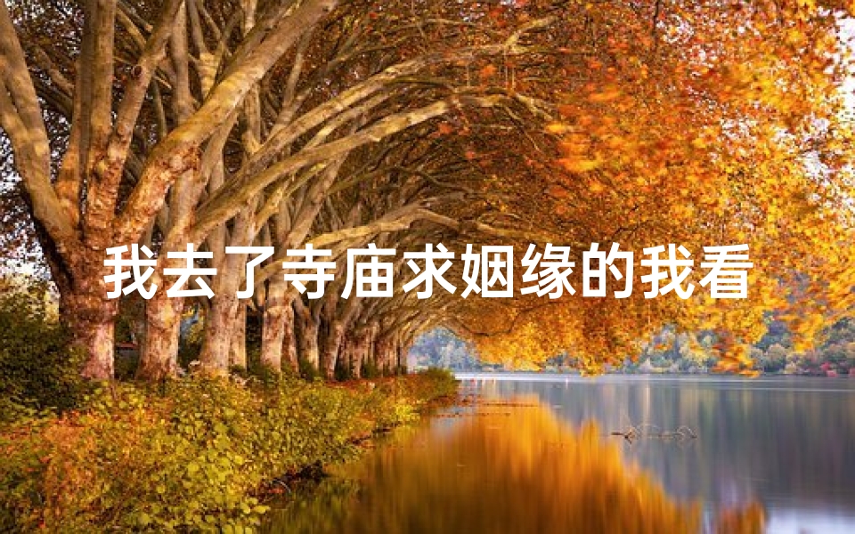 我去了寺庙求姻缘的我看都不看一眼_《寺庙求姻缘意外成解药:奇缘解药之谜》
