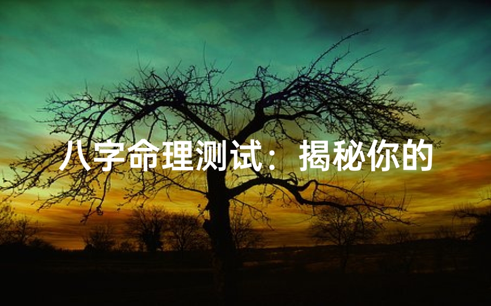 八字命理测试:揭秘你的命运密码
