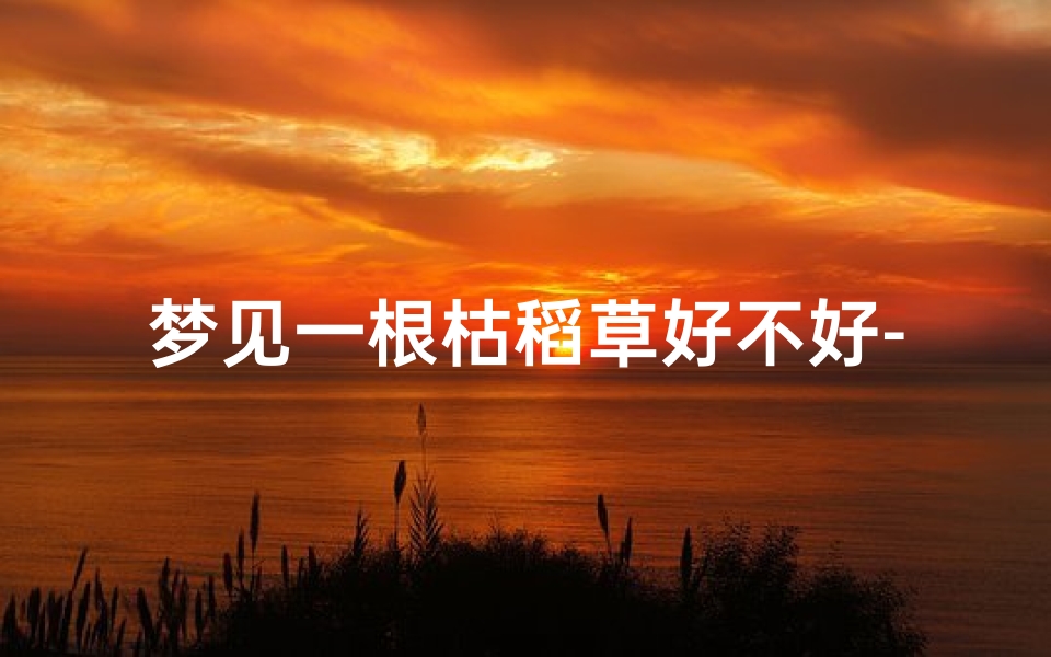 梦见一根枯稻草好不好-梦见一捆稻草是什么意思