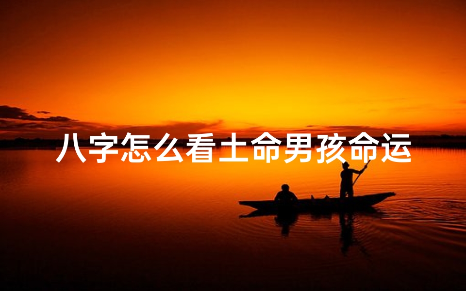 八字怎么看土命男孩命运好坏;八字揭秘:土命男孩命运走向解析