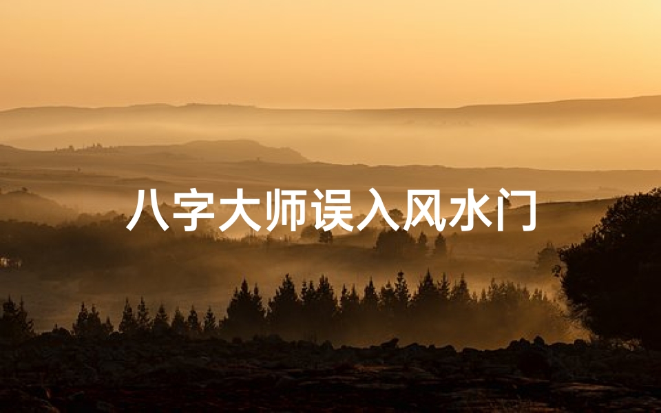 八字大师误入风水门