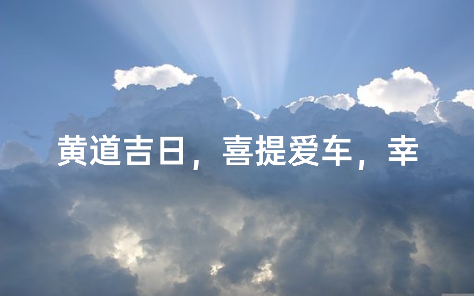 黄道吉日,喜提爱车,幸福启程