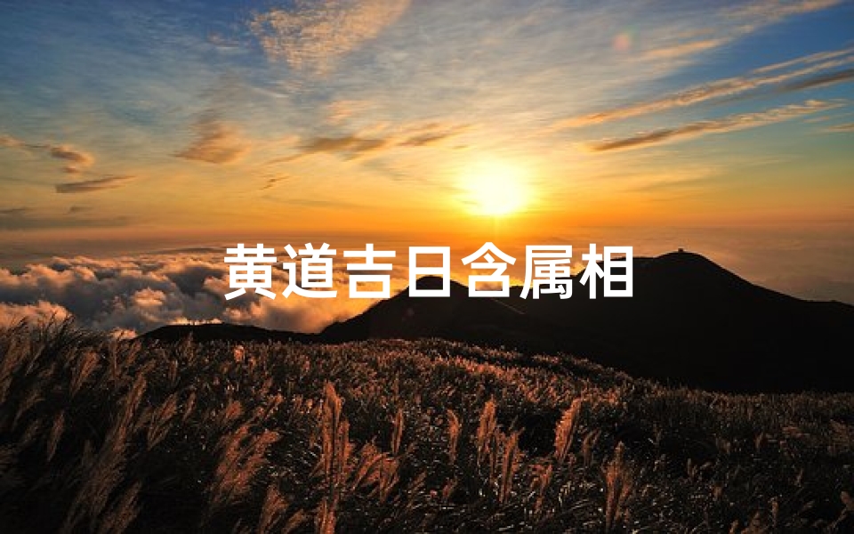 黄道吉日含属相