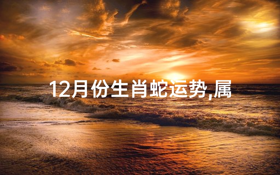 12月份生肖蛇运势,属蛇12月运气怎么样
