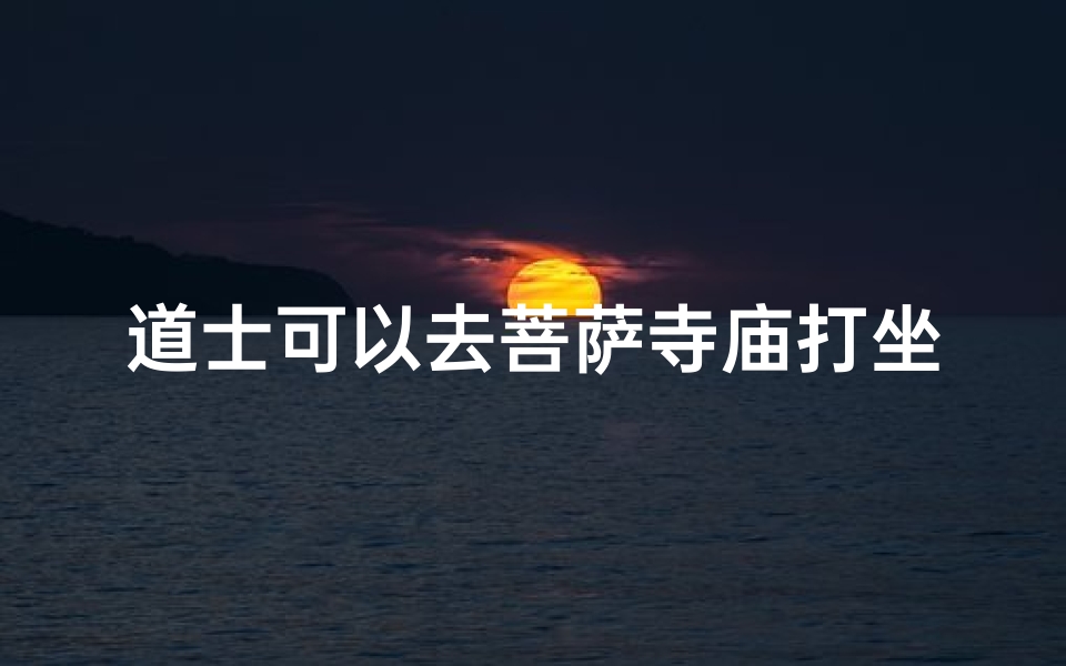 道士可以去菩萨寺庙打坐嘛