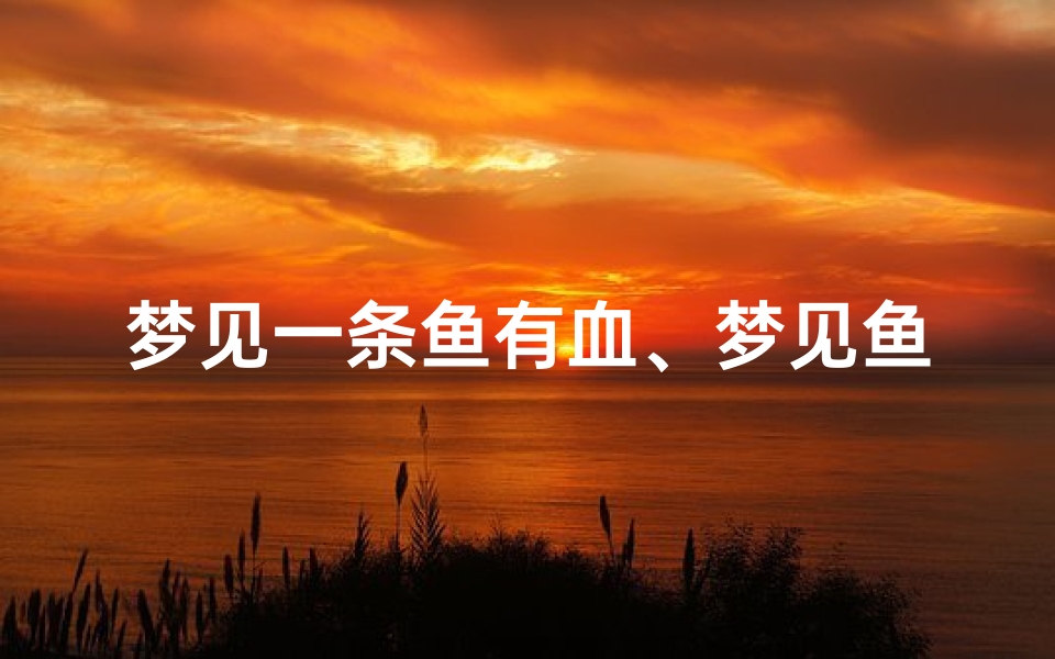 梦见一条鱼有血、梦见鱼的血水