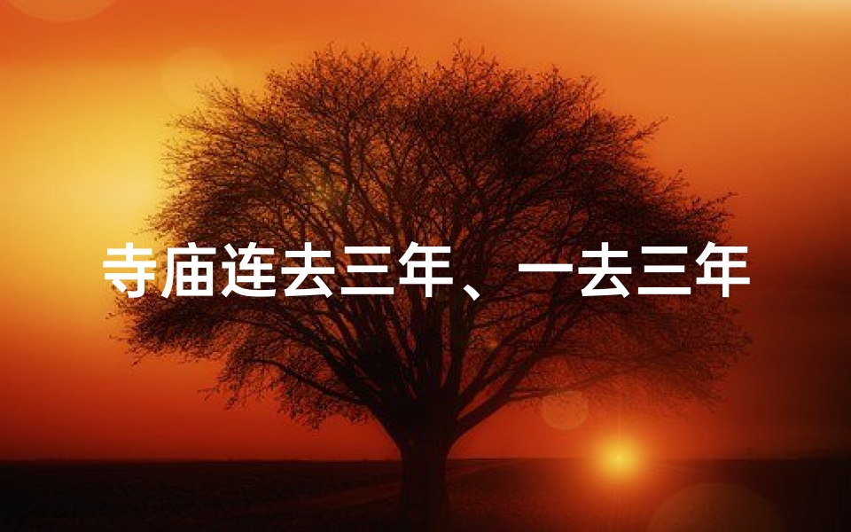 寺庙连去三年、一去三年,归来仍是少年寺
