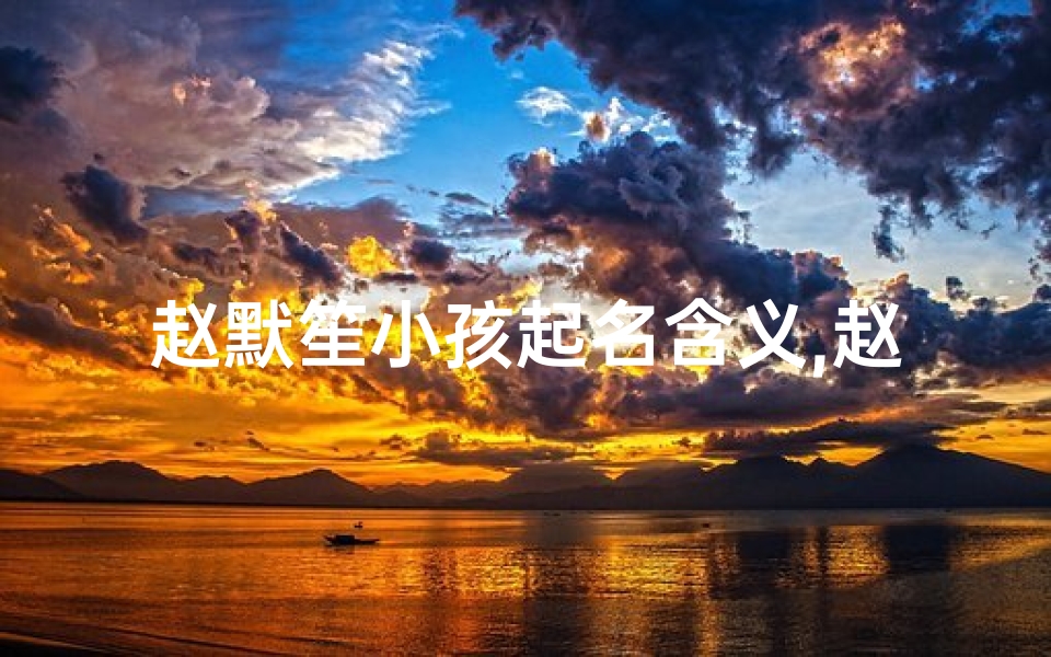 赵默笙小孩起名含义,赵默笙取名