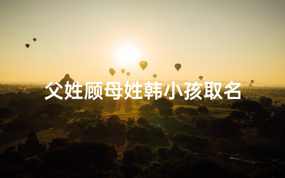 父姓顾母姓韩小孩取名-优贝算卦网