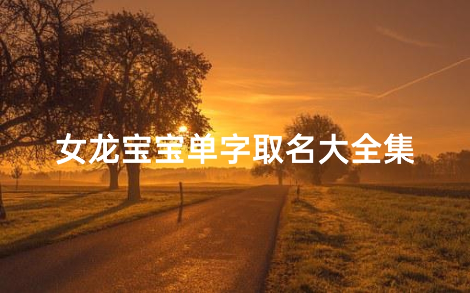 女龙宝宝单字取名大全集(《女龙宝宝单字取名大全集:精选美名汇聚》)