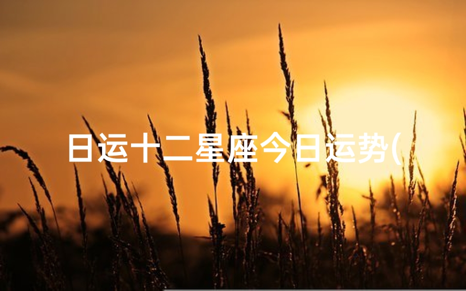 日运十二星座今日运势(今日星座运势揭秘:运势起伏,揭秘你的运势走向)