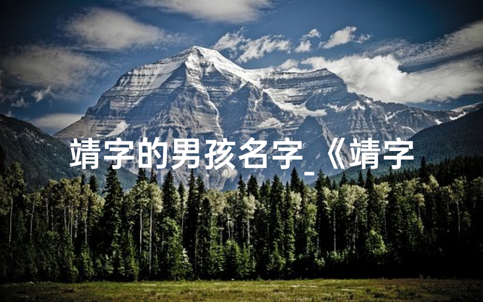靖字的男孩名字_《靖字虎宝宝男孩取名大全:寓意吉祥的精选名汇总》