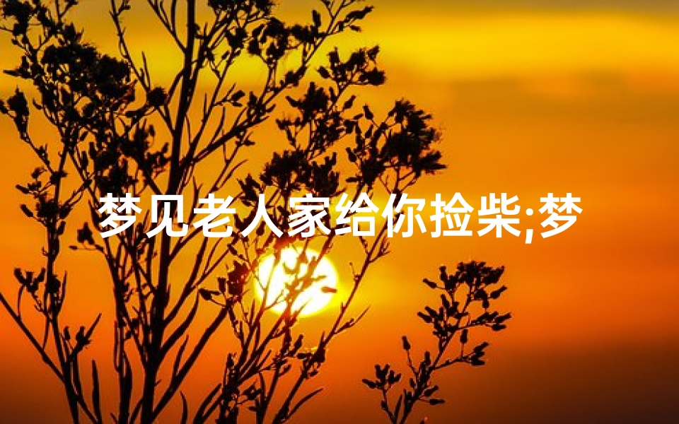 梦见老人家给你捡柴;梦见老人家给你捡柴什么意思