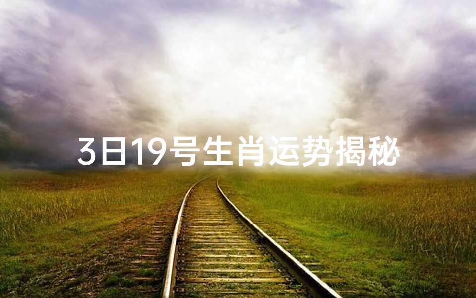 3日19号生肖运势揭秘:吉凶祸福一览无遗