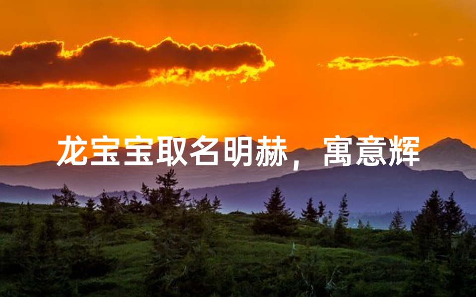 龙宝宝取名明赫,寓意辉煌腾飞