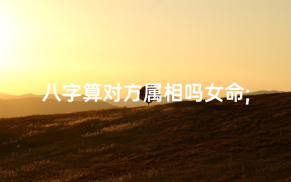 八字算对方属相吗女命;八字看另一半属相准吗
