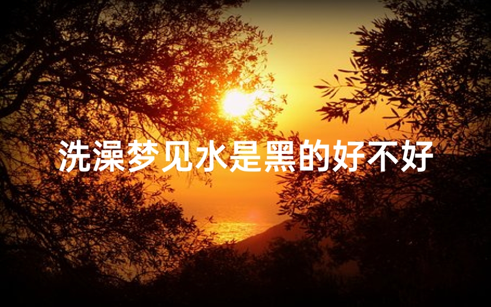 洗澡梦见水是黑的好不好(梦到洗澡水是黑的)