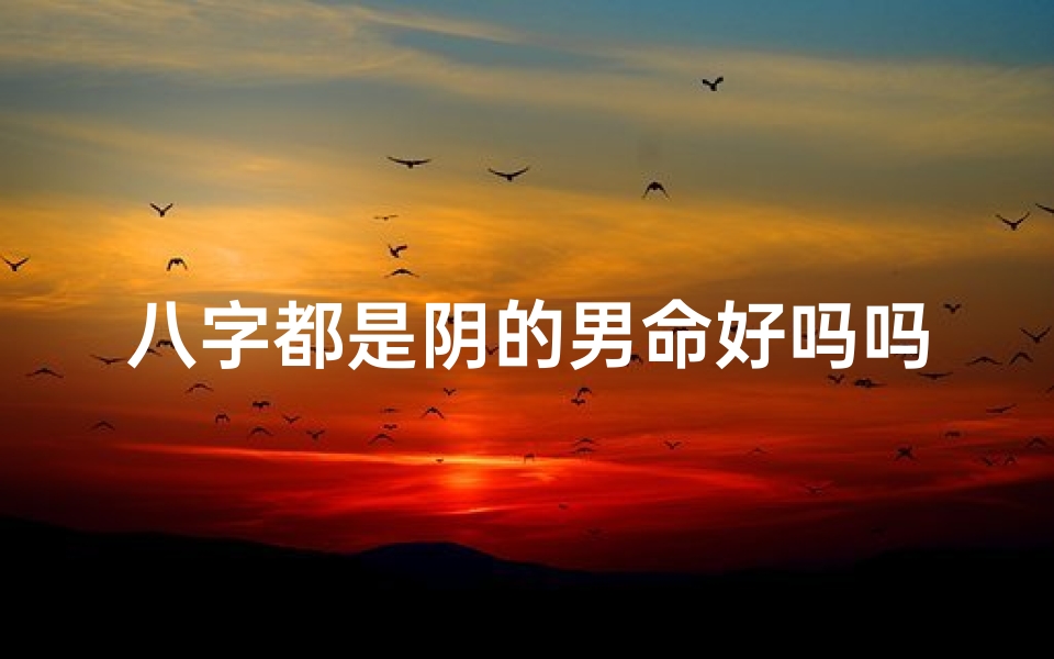 八字都是阴的男命好吗吗,命中八字全是阴