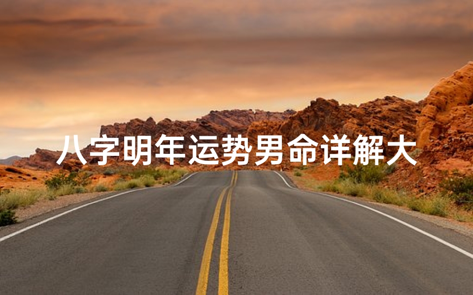 八字明年运势男命详解大全;《2024年男命八字运势详析大全》