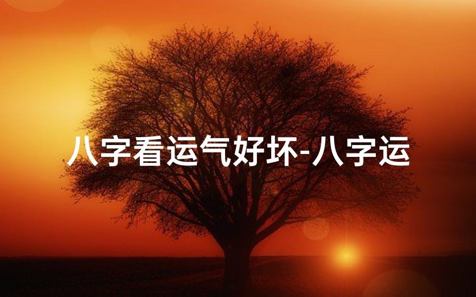 八字看运气好坏-八字运势揭秘:你是哪种命?