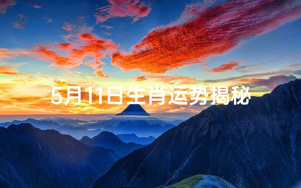 5月11日生肖运势揭秘:财运亨通,福星高照