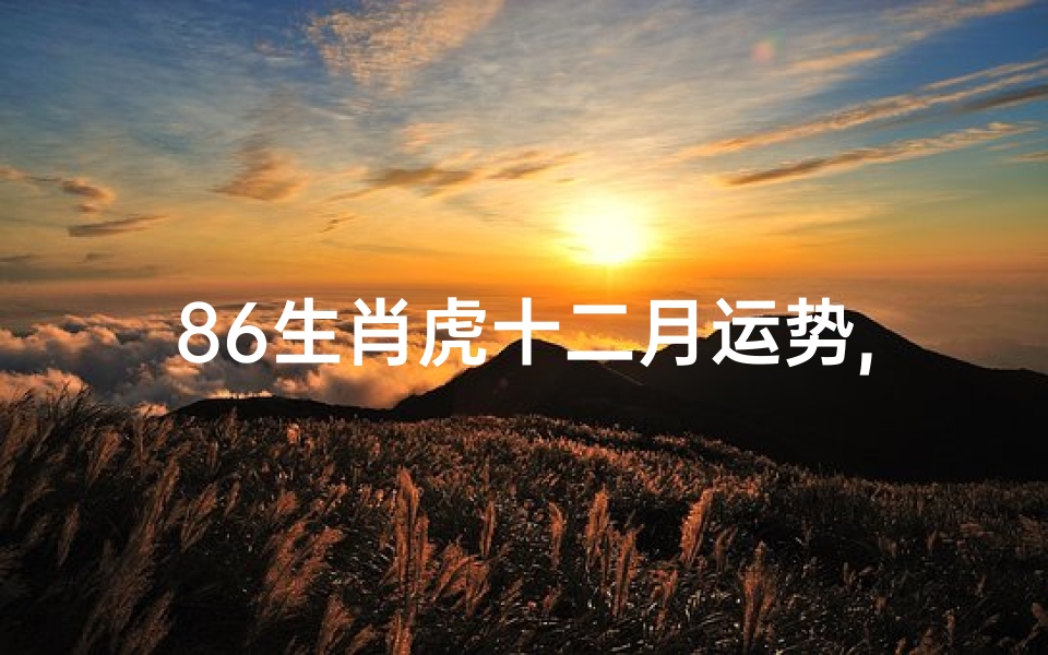 86生肖虎十二月运势,2023虎年十二月运势揭秘:运势高峰,财运亨通