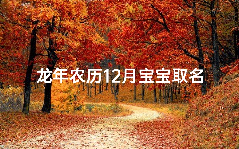 龙年农历12月宝宝取名—龙年农历十二月出生的人