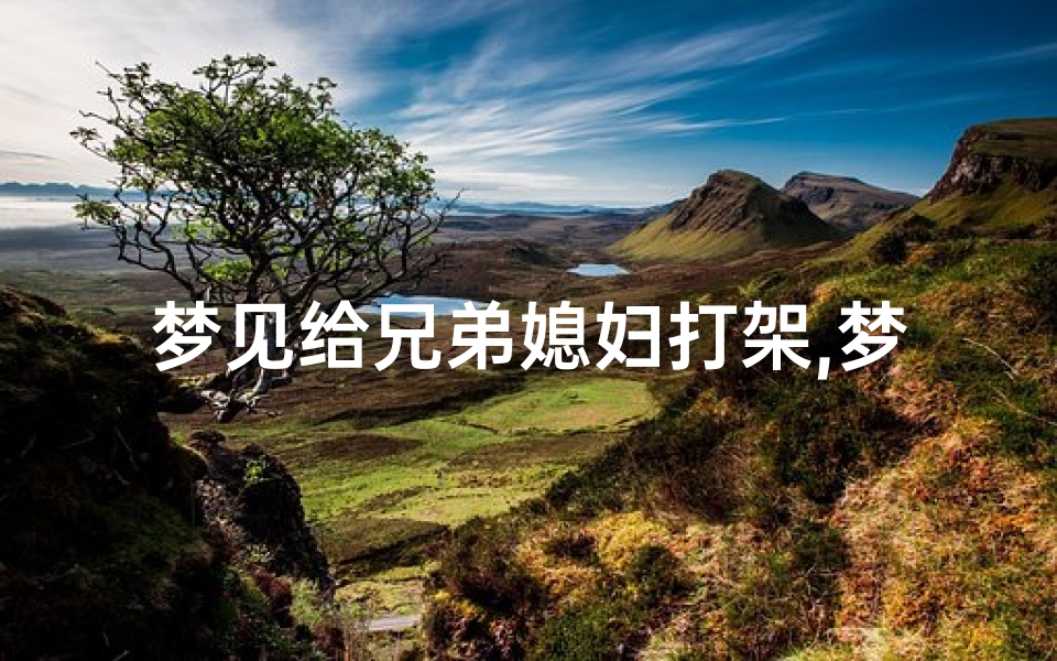 梦见给兄弟媳妇打架,梦见给兄弟媳妇打架什么意思