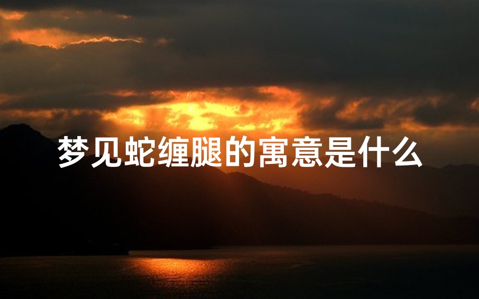 梦见蛇缠腿的寓意是什么;梦见蛇缠腿子