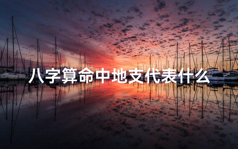 八字算命中地支代表什么;八字看地支:揭秘哪些命格最为吉祥如意