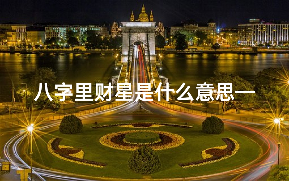 八字里财星是什么意思—八字财星显赫之人命运揭秘