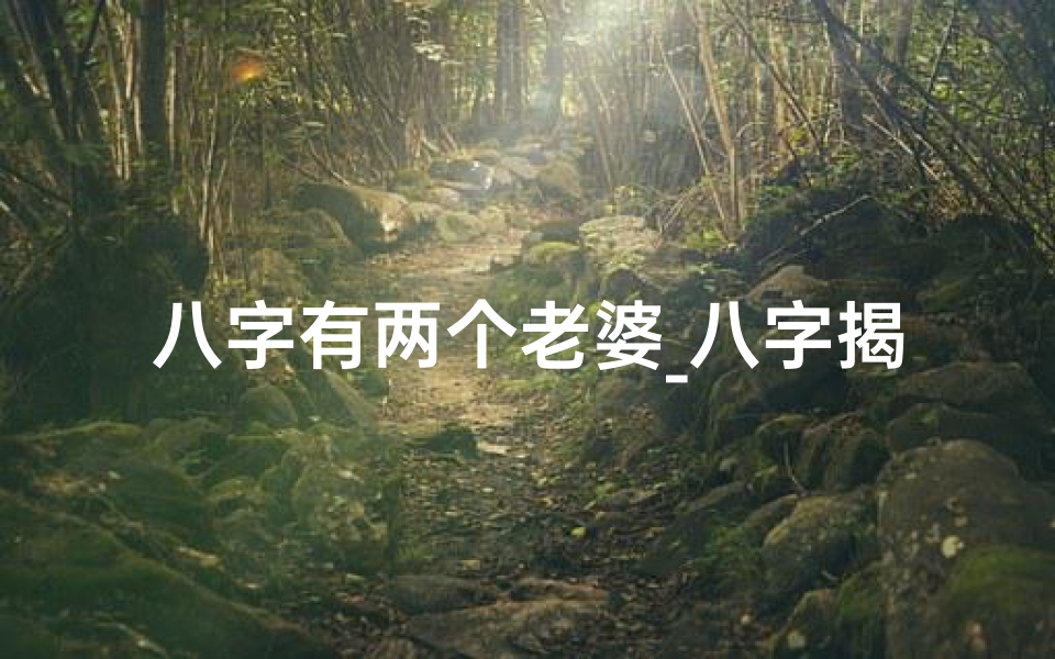 八字有两个老婆_八字揭秘:如何命中有二位佳人相伴