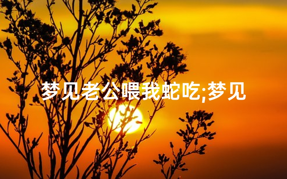 梦见老公喂我蛇吃;梦见老公要吃