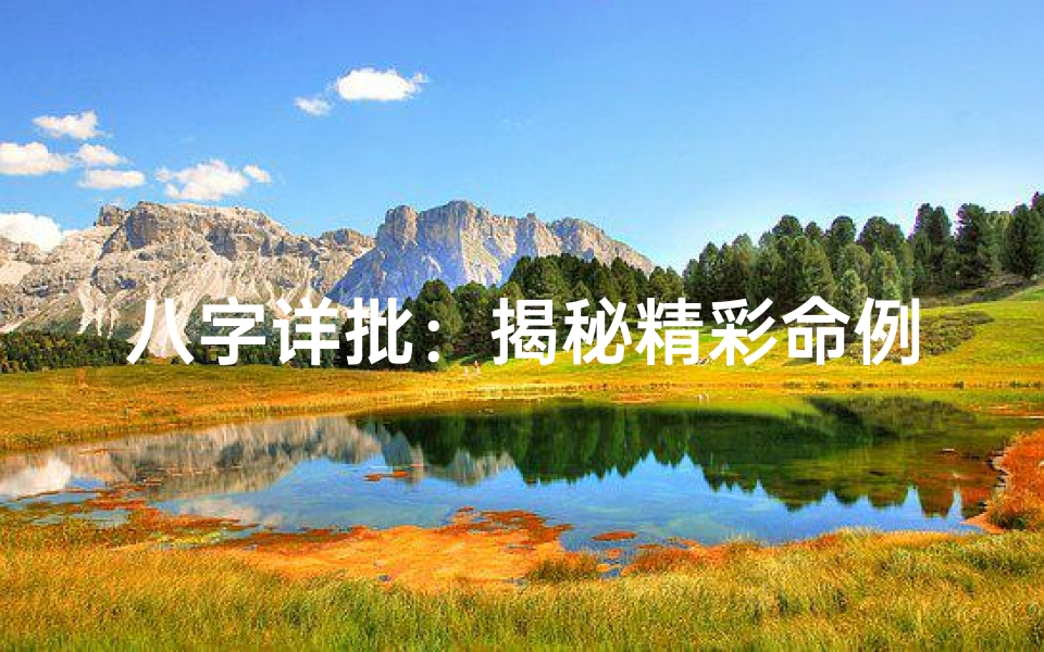 八字详批:揭秘精彩命例背后的命运密码
