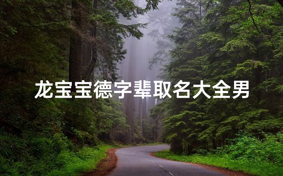 龙宝宝德字辈取名大全男孩(龙字辈的男孩名字大全)