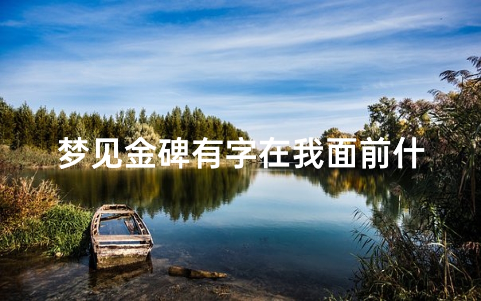 梦见金碑有字在我面前什么意思呀-梦见石碑有字
