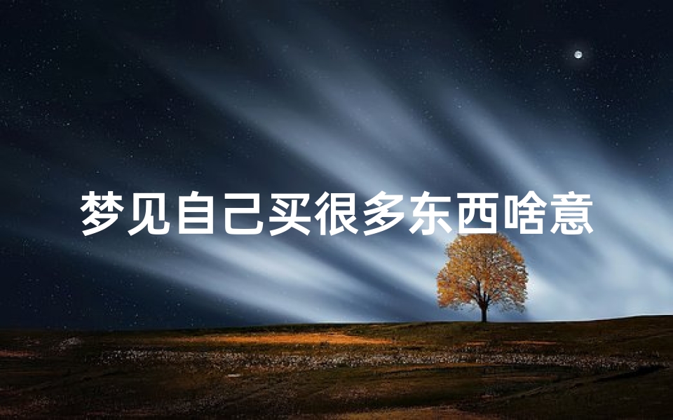 梦见自己买很多东西啥意思_梦见我买了很多东西