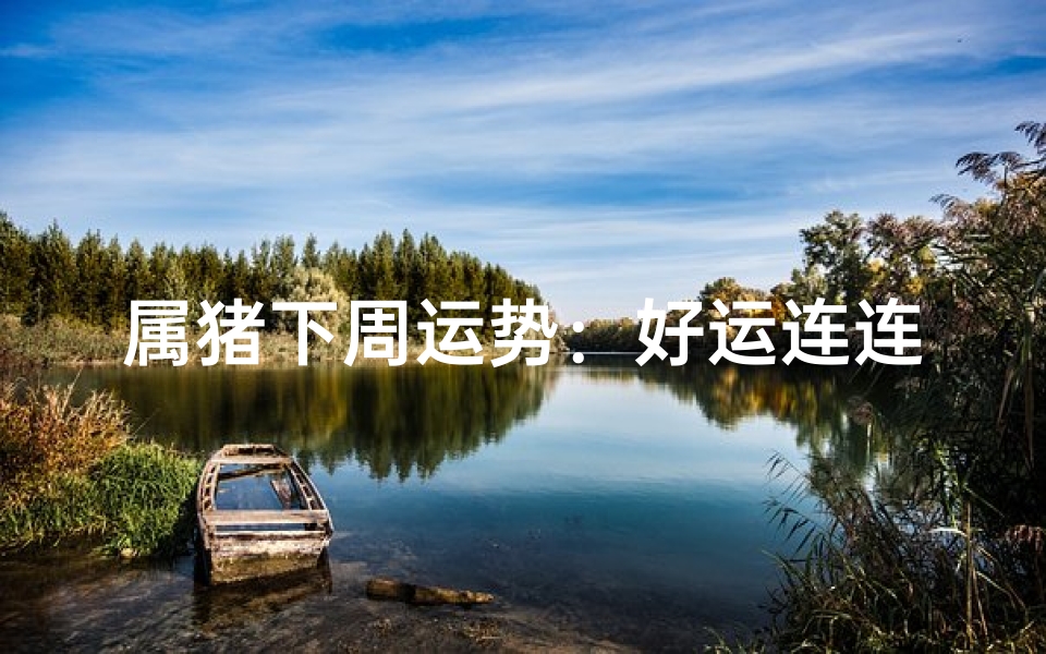 属猪下周运势:好运连连,财富翻倍