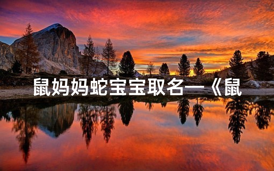 鼠妈妈蛇宝宝取名—《鼠妈妈蛇宝宝:奇趣育儿记》