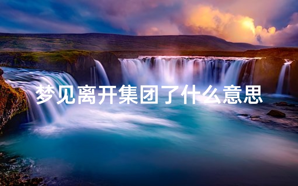梦见离开集团了什么意思—梦见离开集体