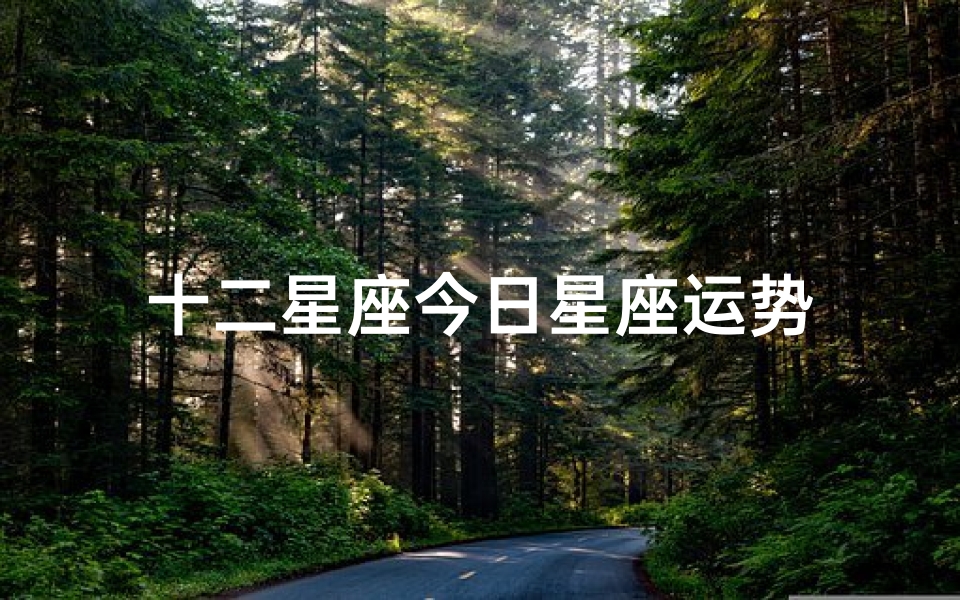 十二星座今日星座运势