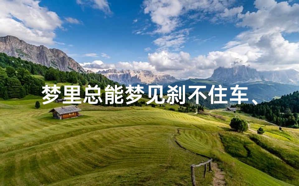 梦里总能梦见刹不住车、经常梦见自己刹不住车