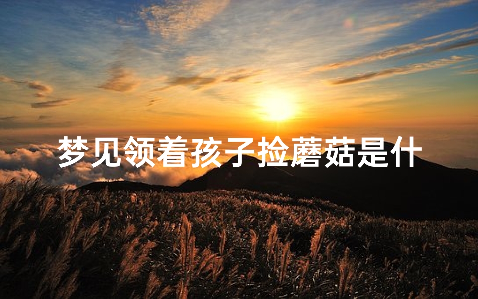 梦见领着孩子捡蘑菇是什么征兆、梦见带孩子采蘑菇是什么意思