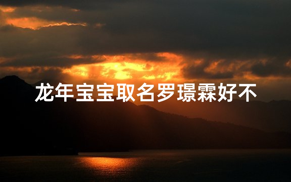 龙年宝宝取名罗璟霖好不好